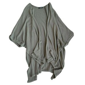 Green slouchy boho cardigan shawl